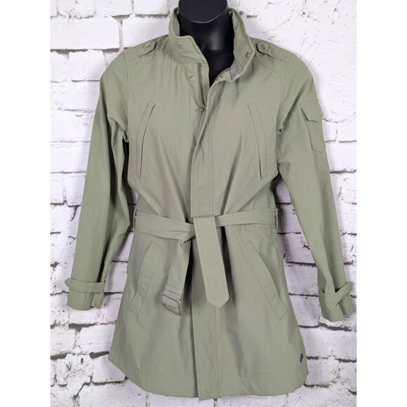 VTG ATHLETA Seam-Sealed Rain Jacket Anorak Belted Hooded Pockets Classic Large - Picture 1 of 10